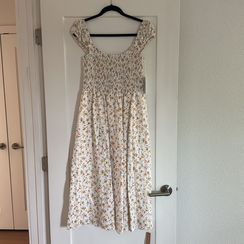 NWT Reformation Tavi Linen Dress in Adagio